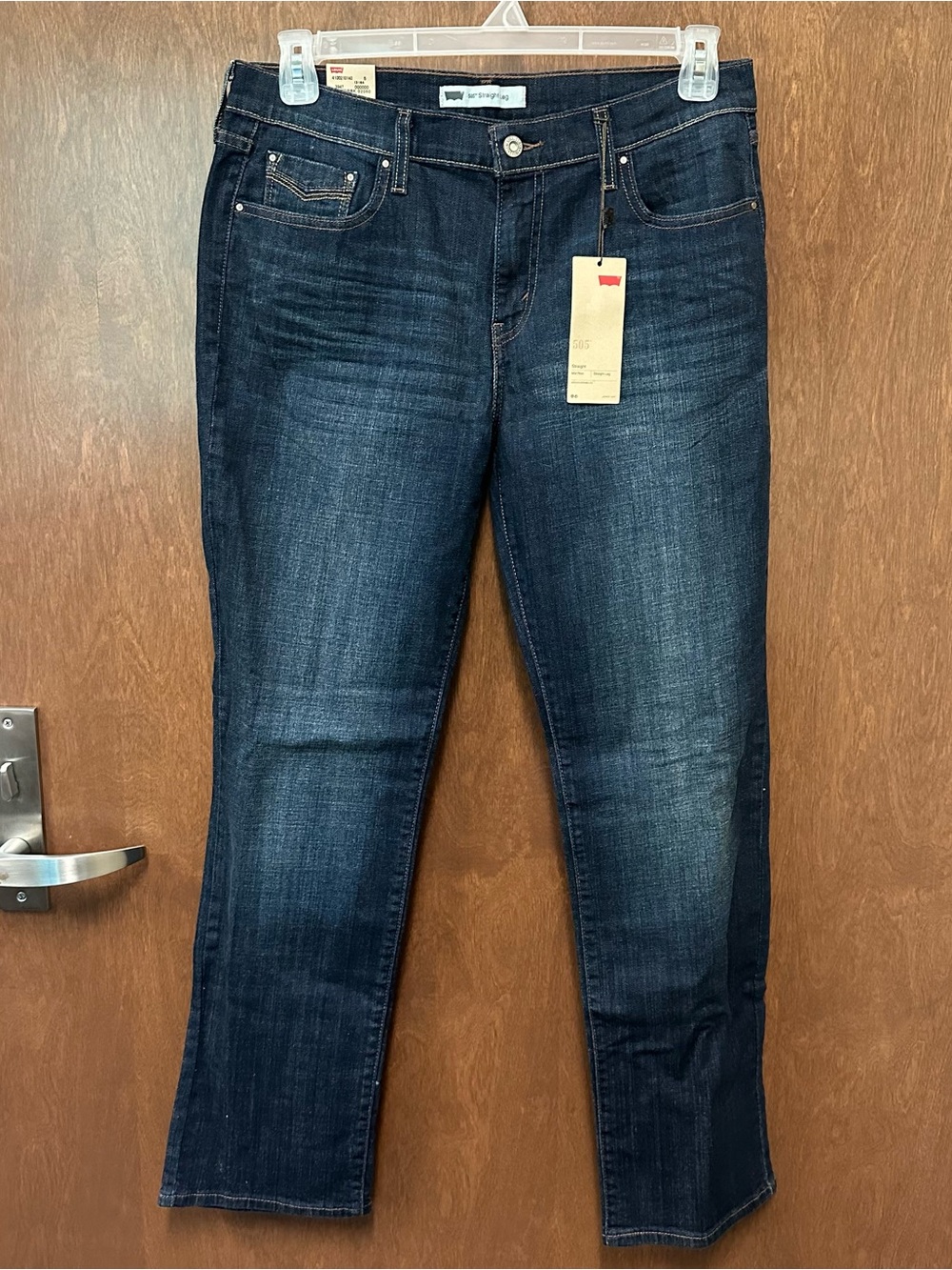 Levi’s 505 Straight Jeans Women’s 12M x 31 - dark wash